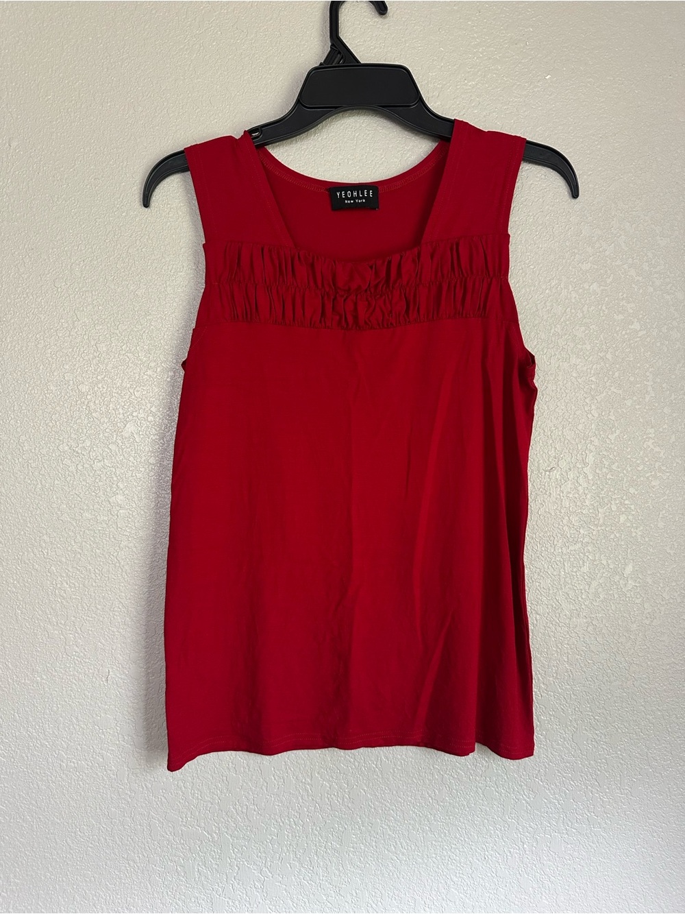 Yeohlee Red Lightweight Stretchy Tank Top Blouse Top